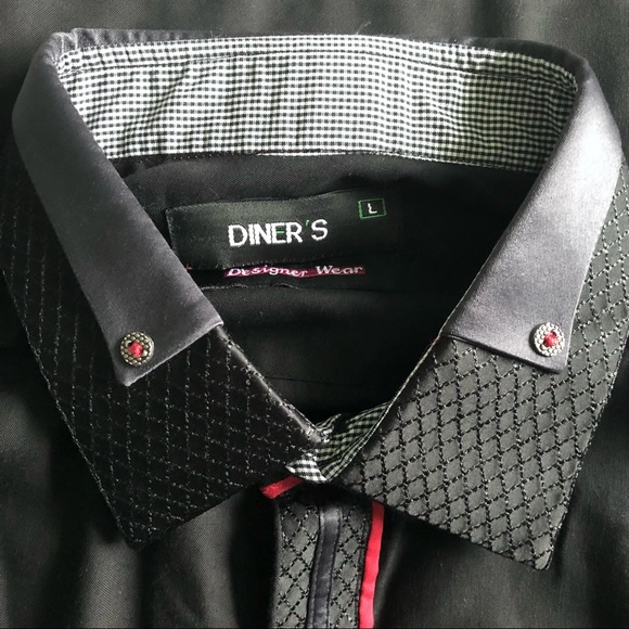 Diner’s Designer Wear Kurta Shalwar Kameez Embroidered Collar Neckline & Cuffs - Picture 3 of 9